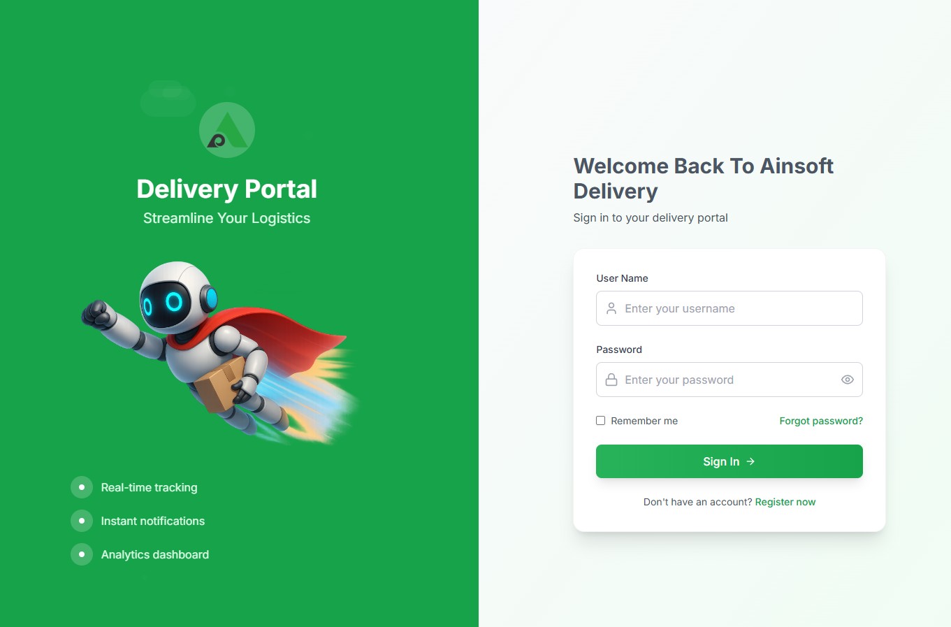 Ainsoft Portal background